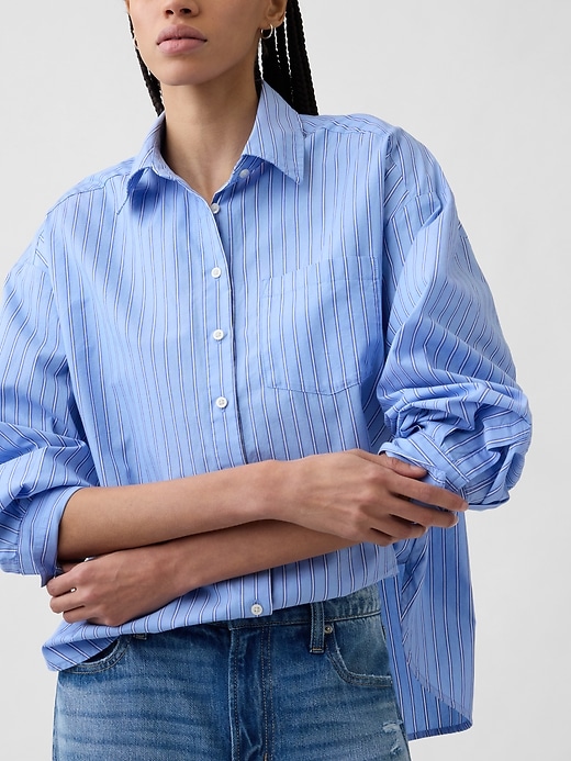 Image number 4 showing, Oversized Shirt in Poplin
