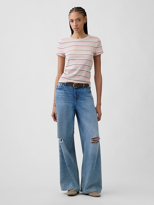 Image number 3 showing, Essential Ribbed Crewneck T-Shirt