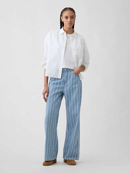 Image number 1 showing, High Rise Soft Wide-Leg Jeans