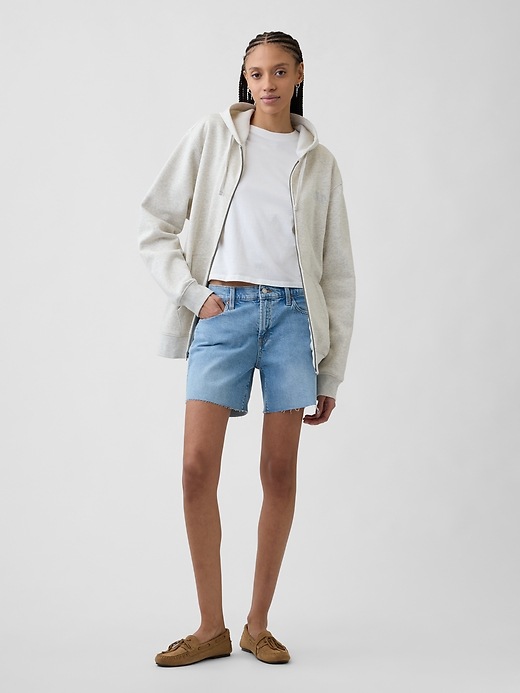 Image number 1 showing, 5" Mid Rise Soft Denim Shorts