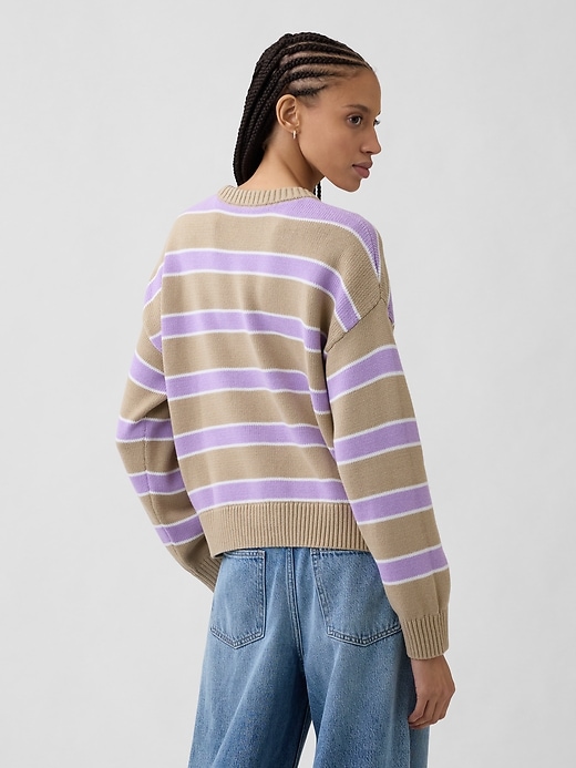 Image number 2 showing, Relaxed Cotton Crewneck Sweater