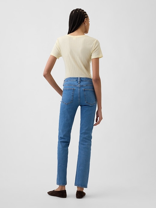Image number 4 showing, Mid Rise Classic Straight Jeans