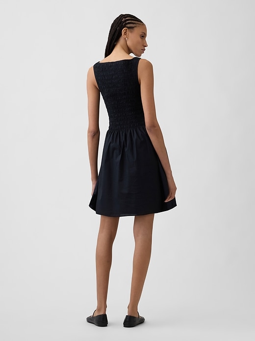 Image number 2 showing, Smocked Boatneck Mini Dress
