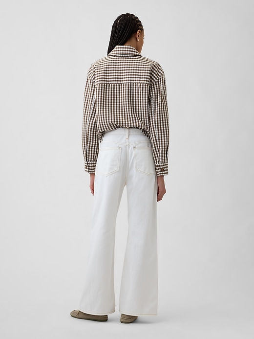 Image number 4 showing, High Rise Drawstring Wide-Leg Jeans