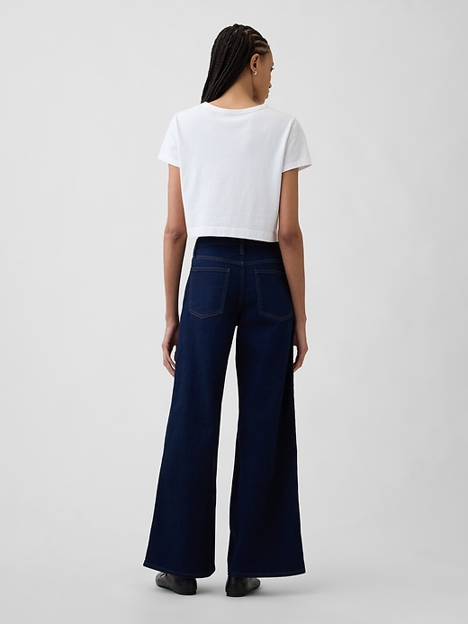 Image number 4 showing, Mid Rise Wide-Leg Jeans