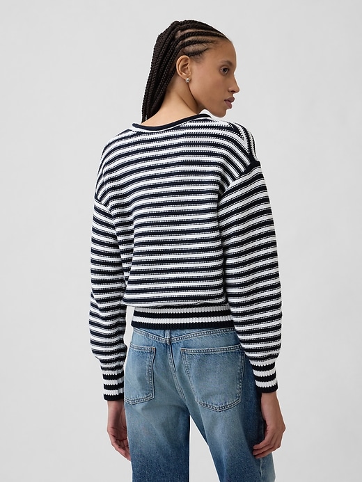 Image number 2 showing, Relaxed Stripe Rollneck Sweater