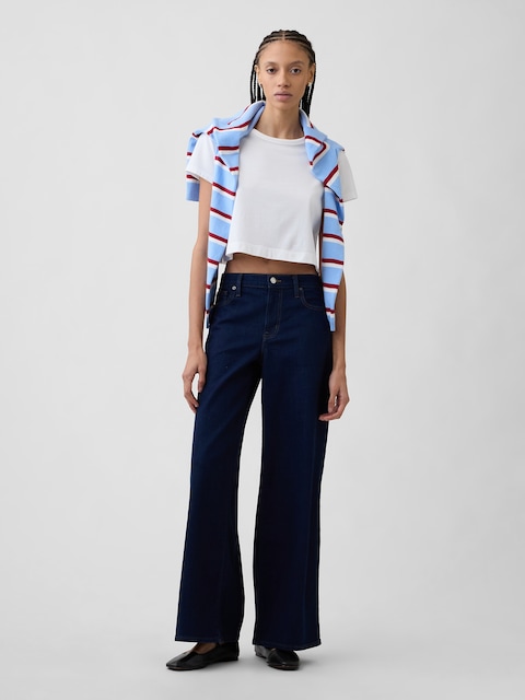 Mid Rise Wide-Leg Jeans