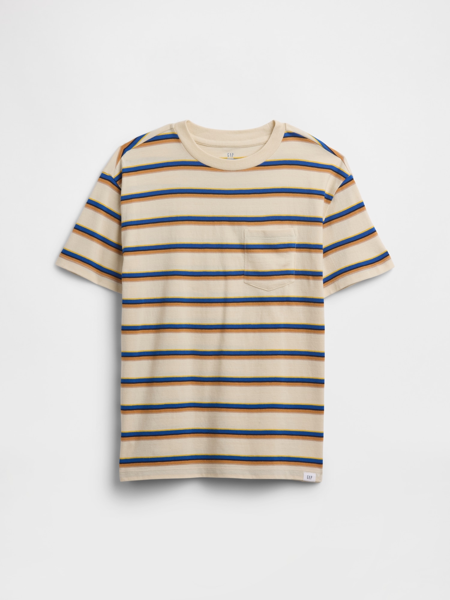 Kids Everyday Soft Stripe Pocket T-Shirt