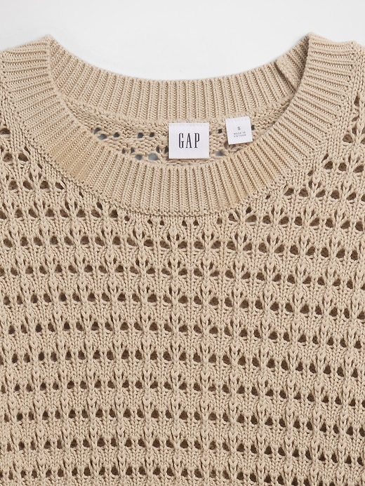 Image number 4 showing, Oversized Crochet Sweater