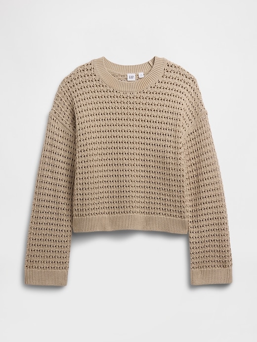 Image number 5 showing, Oversized Crochet Sweater