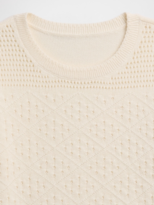 Image number 3 showing, Kids Relaxed Mixed-Stitch Sweater Top