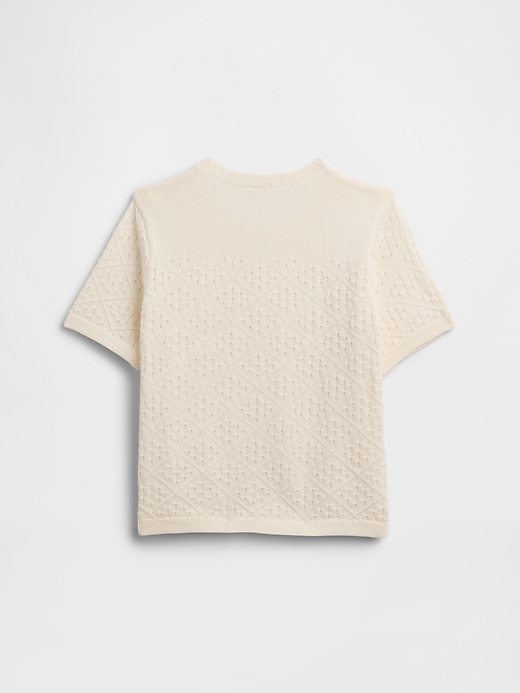 Image number 2 showing, Kids Relaxed Mixed-Stitch Sweater Top
