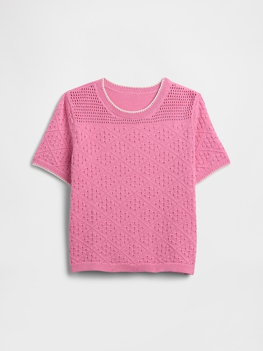 Image number 1 showing, Kids Relaxed Mixed-Stitch Sweater Top