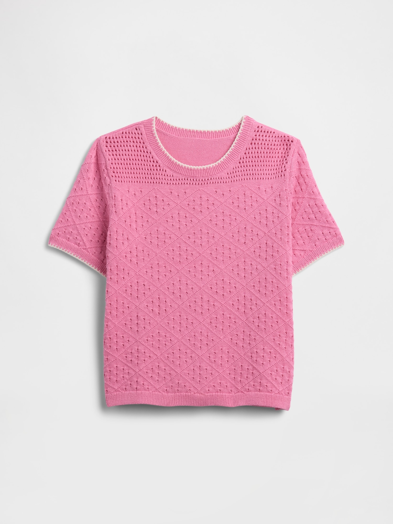 Kids Relaxed Mixed-Stitch Sweater Top