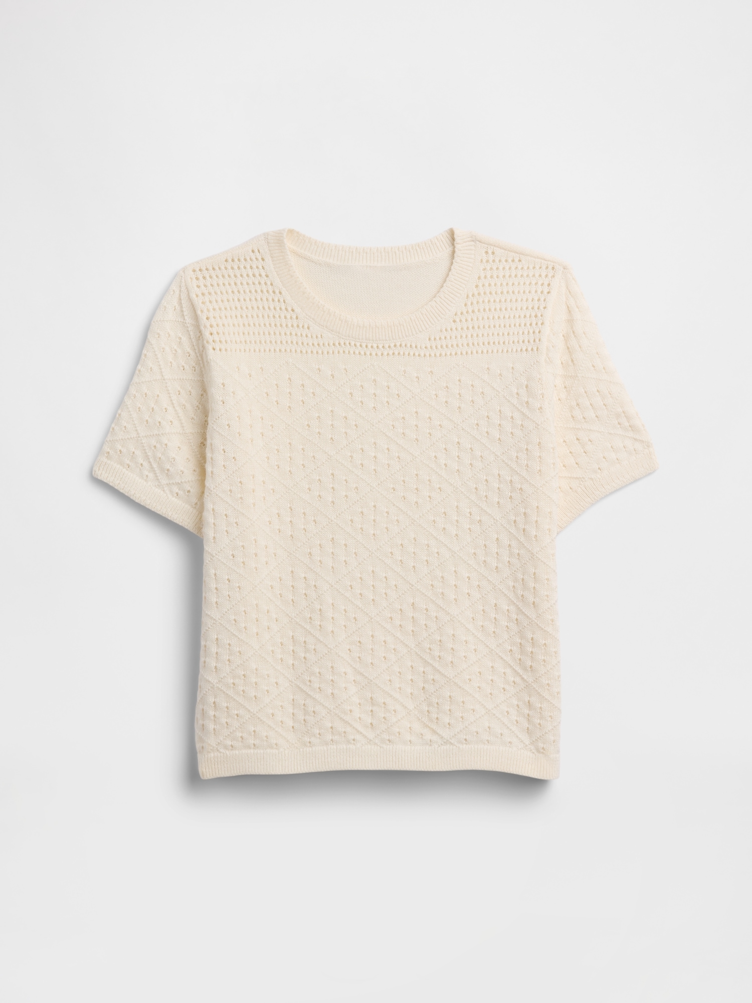 Kids Relaxed Mixed-Stitch Sweater Top