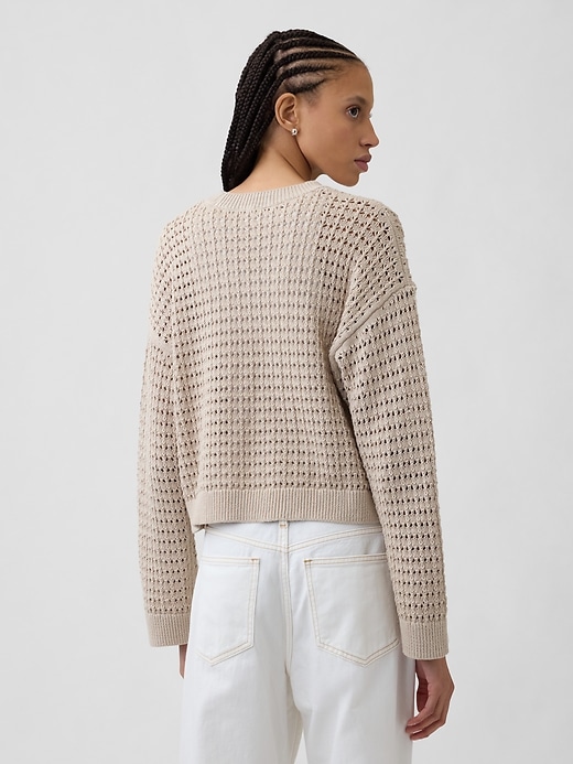 Image number 2 showing, Oversized Crochet Sweater
