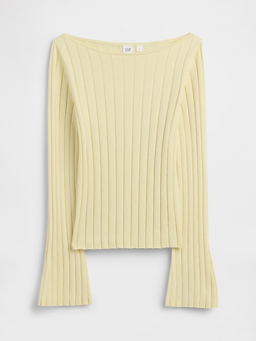 Image number 5 showing, Ribbed Boatneck T-Shirt