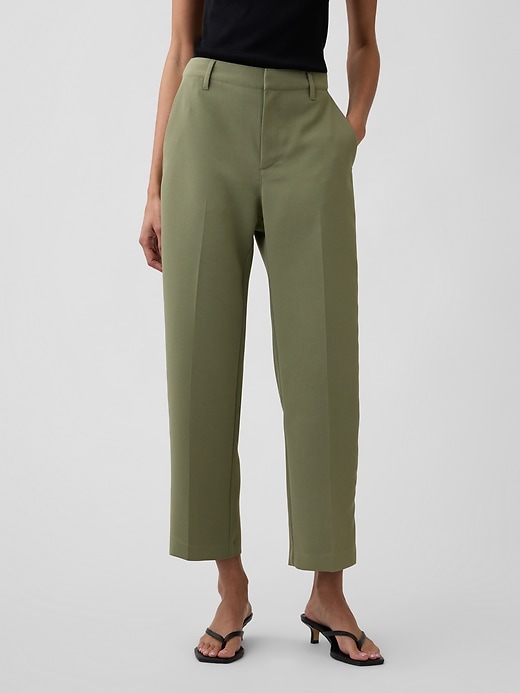 Image number 2 showing, 100% Recycled Easy Straight Crop Trousers
