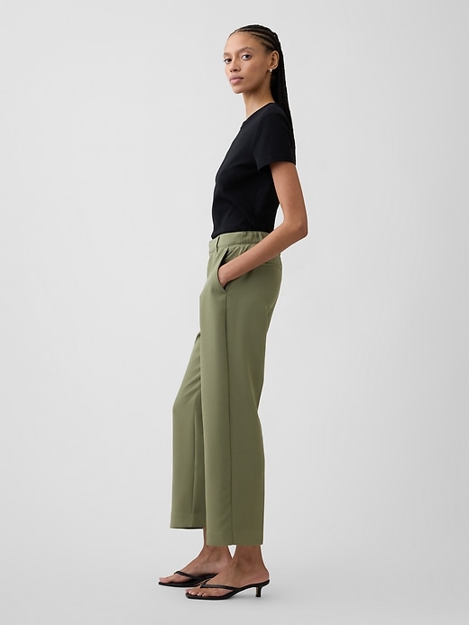 Image number 3 showing, 100% Recycled Easy Straight Crop Trousers