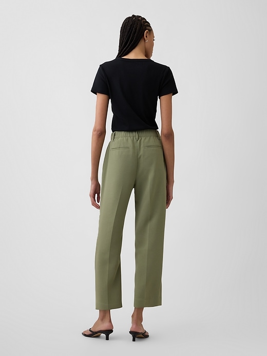 Image number 4 showing, 100% Recycled Easy Straight Crop Trousers