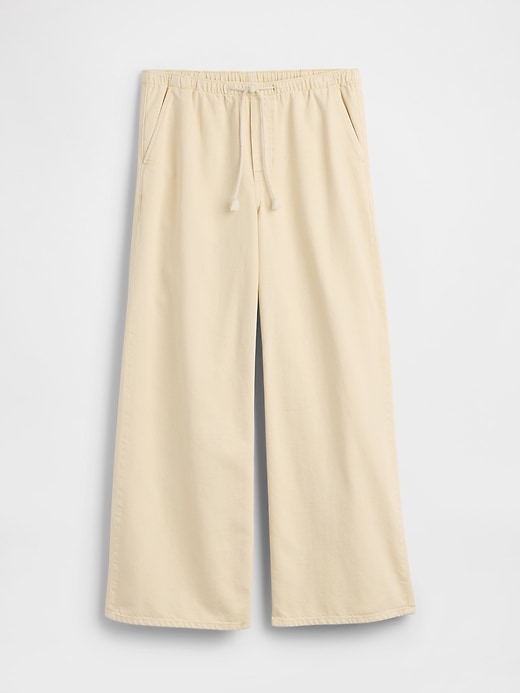 Image number 5 showing, Mid Rise Pull-On Wide-Leg Jeans