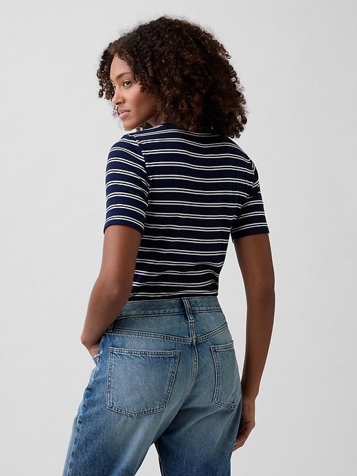 Image number 2 showing, Modern Ribbed Crewneck T-Shirt