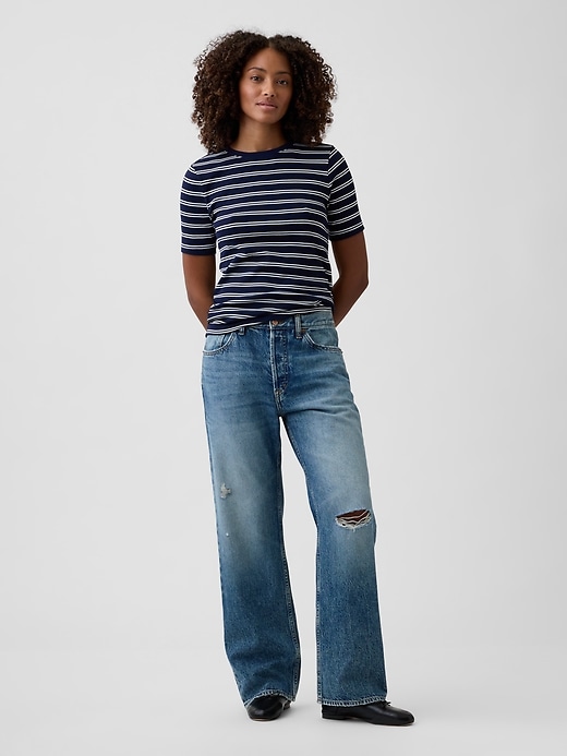 Image number 3 showing, Modern Ribbed Crewneck T-Shirt