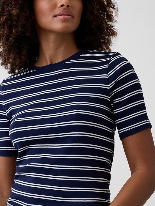 Image number 4 showing, Modern Ribbed Crewneck T-Shirt