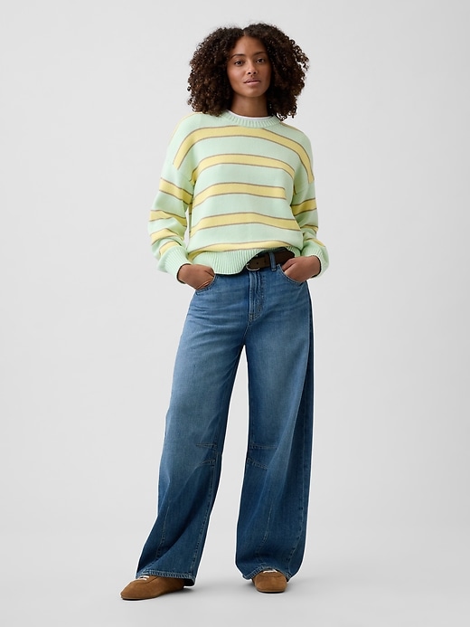 Image number 3 showing, Relaxed Cotton Crewneck Sweater