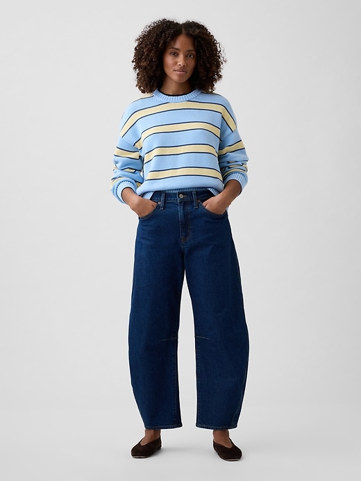 Image number 3 showing, Relaxed Cotton Crewneck Sweater