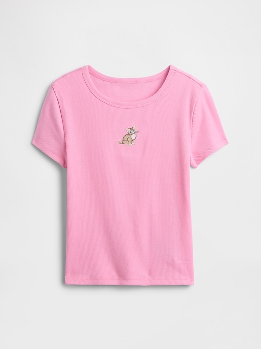 Image number 1 showing, Kids Ribbed Crewneck T-Shirt