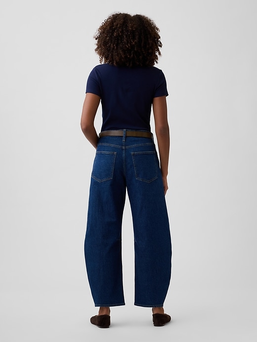 Image number 4 showing, High Rise Barrel Jeans