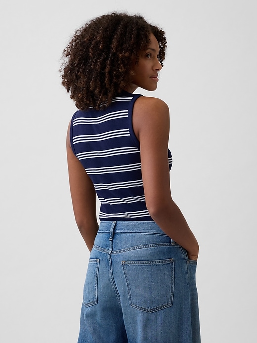 Image number 2 showing, Ribbed Henley Tank Top