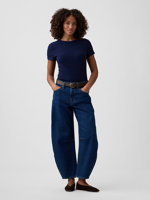 Image number 3 showing, Essential Ribbed Crewneck T-Shirt