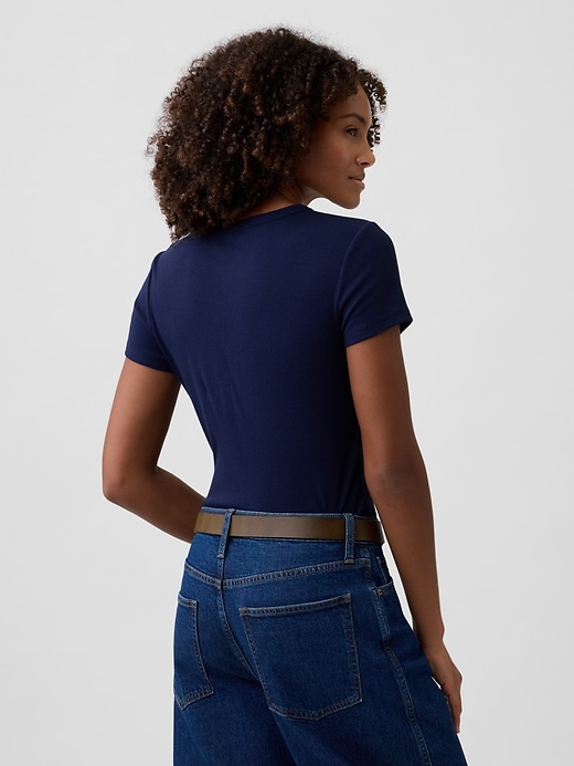 Image number 2 showing, Essential Ribbed Crewneck T-Shirt