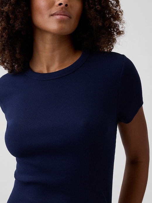 Image number 4 showing, Essential Ribbed Crewneck T-Shirt