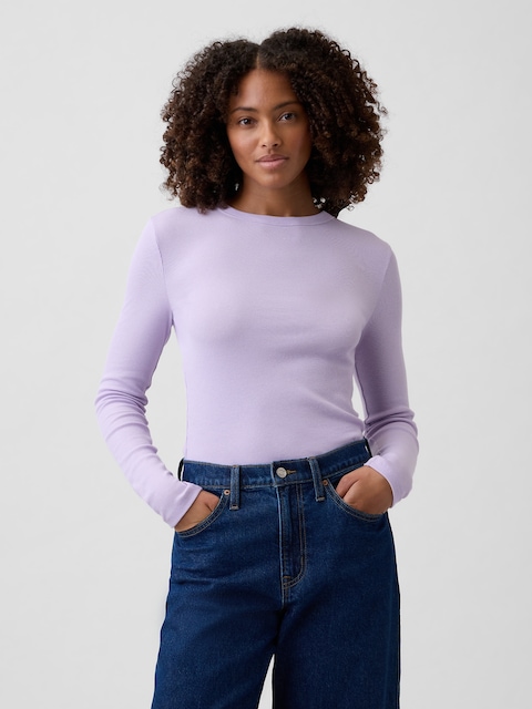 Essential Ribbed Crewneck T-Shirt
