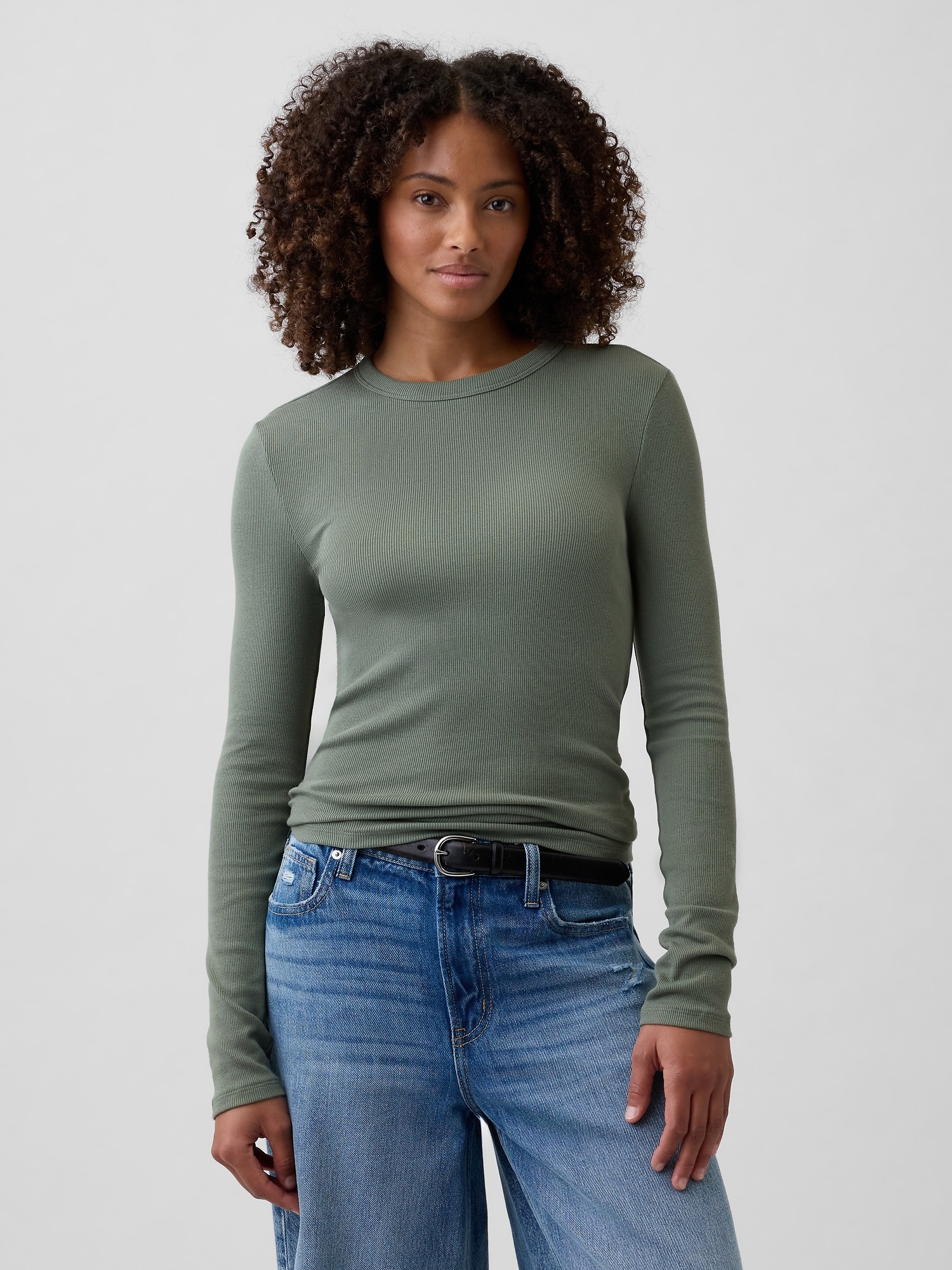Essential Ribbed Crewneck T-Shirt