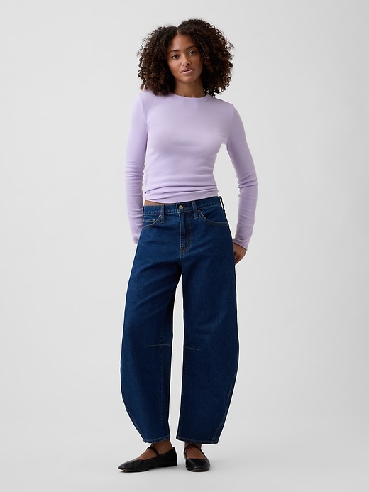 Image number 3 showing, Essential Ribbed Crewneck T-Shirt