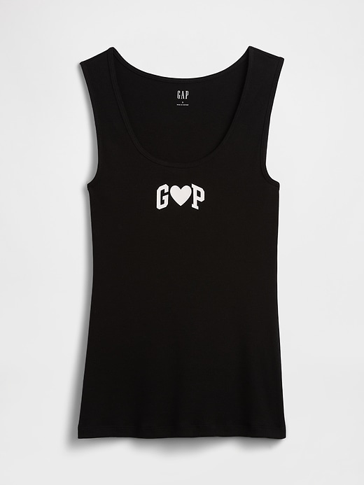 Image number 5 showing, Ribbed Gap Logo Scoopneck Tank Top
