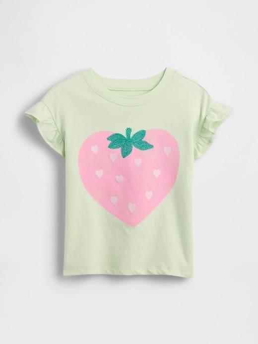 Image number 1 showing, babyGap Ruffle 3D Graphic T-Shirt