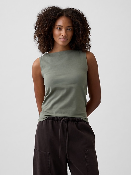 Image number 1 showing, Boatneck Tank Top