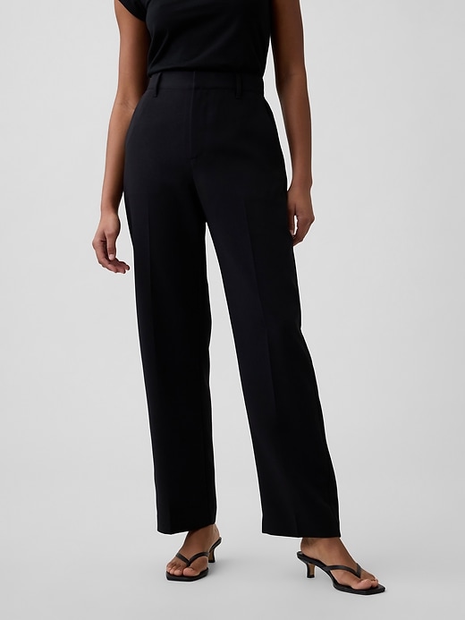Image number 2 showing, 100% Recycled Easy Straight Crop Trousers