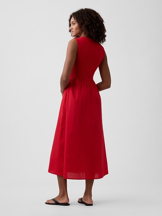Image number 2 showing, Sleeveless Boatneck Midi Dress