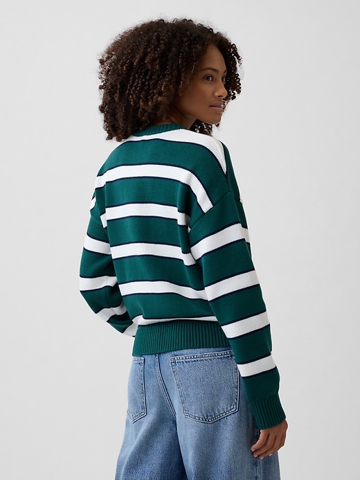 Image number 2 showing, Relaxed Cotton Crewneck Sweater