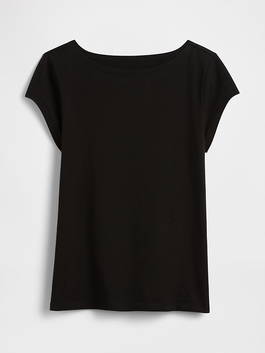 Image number 5 showing, Stretch Jersey Boatneck T-Shirt
