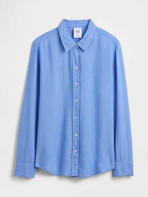 Image number 5 showing, Linen-Blend Easy Shirt