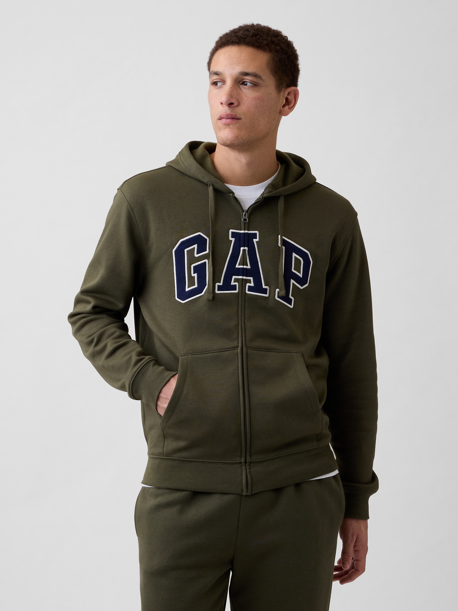 Relaxed Gap Logo Zip Hoodie