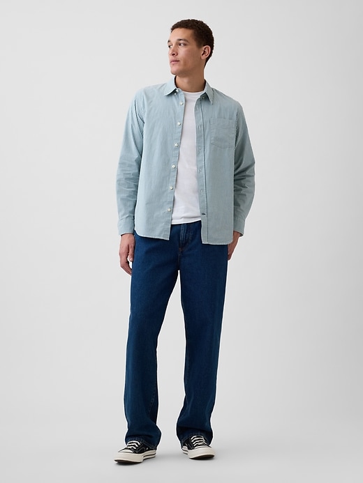 Image number 3 showing, Stretch Poplin Shirt in Standard Fit