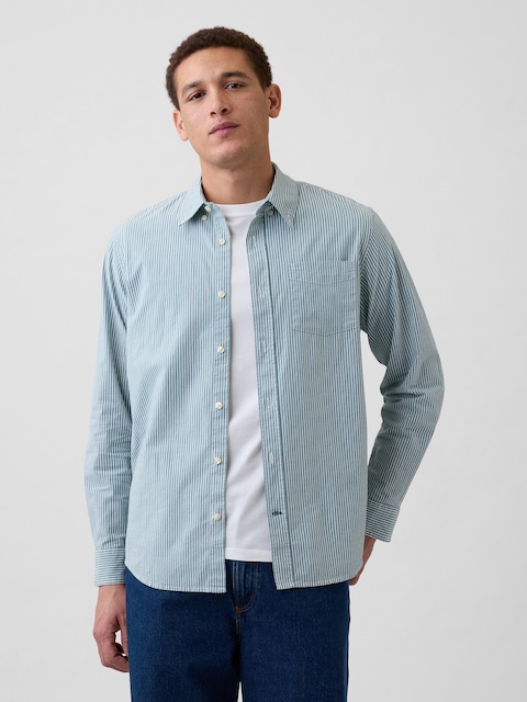 Stretch Poplin Shirt in Standard Fit